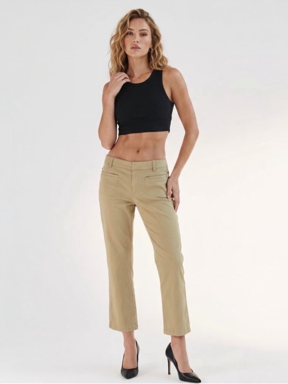 Brand New Zara Tan Straight-Leg Jeans